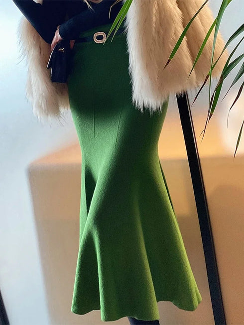 Women's Skirts Autumn Winter Fashion Long Skirts